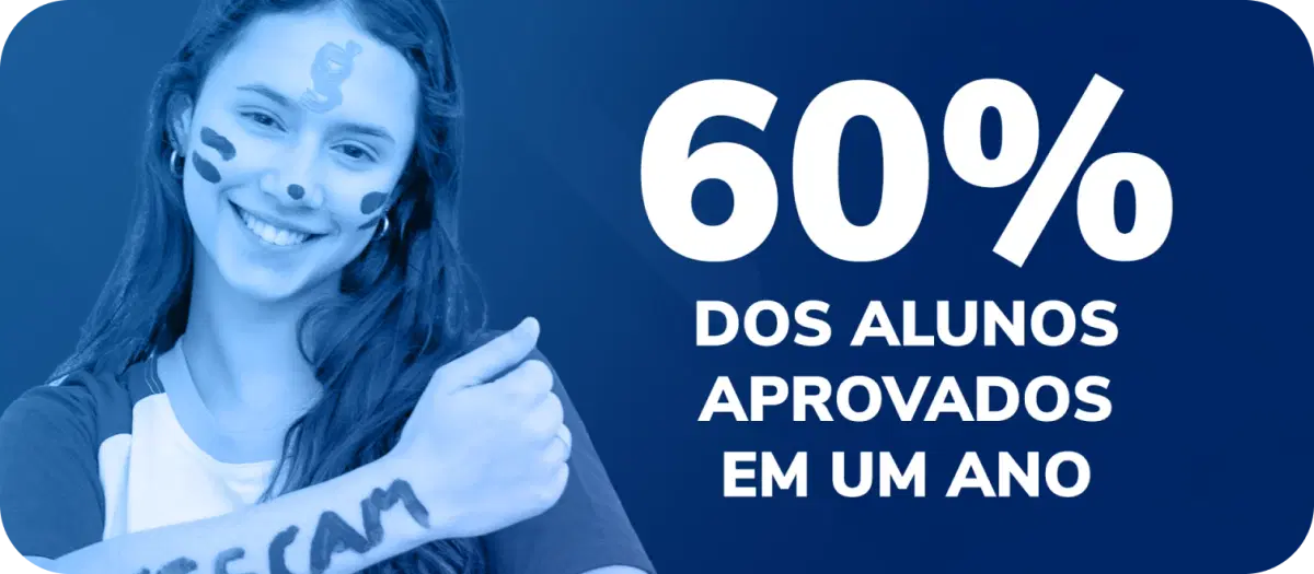 60% dos alunos aprovados em um ano